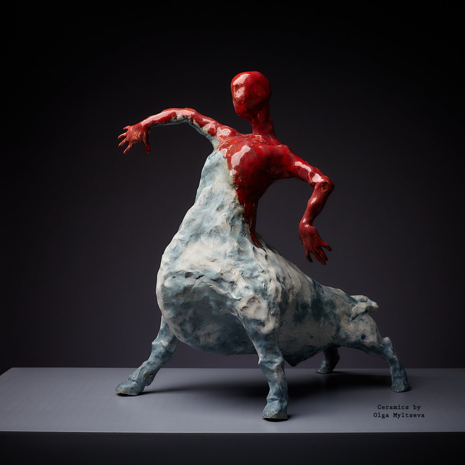Bullfight Series art sculpture by Oly Miltys